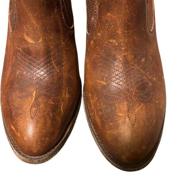 Frye Ilana Pull On Leather Women’s Shooties Booties Shoes Cognac 9 B - Picture 4 of 8